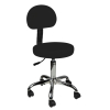 TABORET KOSMETYCZNY Z OPARCIEM AM-9934 BLACK